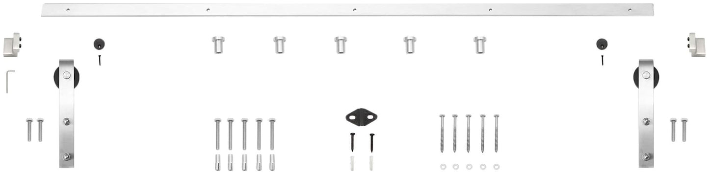Miseno MBDH0005X78 78-3/4" Bent Strap Barn Door Hardware Kit - Oil Rubbed Bronze