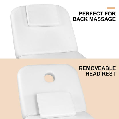 Artist hand Electrical Facial Bed for Esthetician 110V Removable Massage Table 2 Motor Beauty Bed Medical Aesthetic Tattoo Chair with Adjustments, Hand/Foot-Operated,White