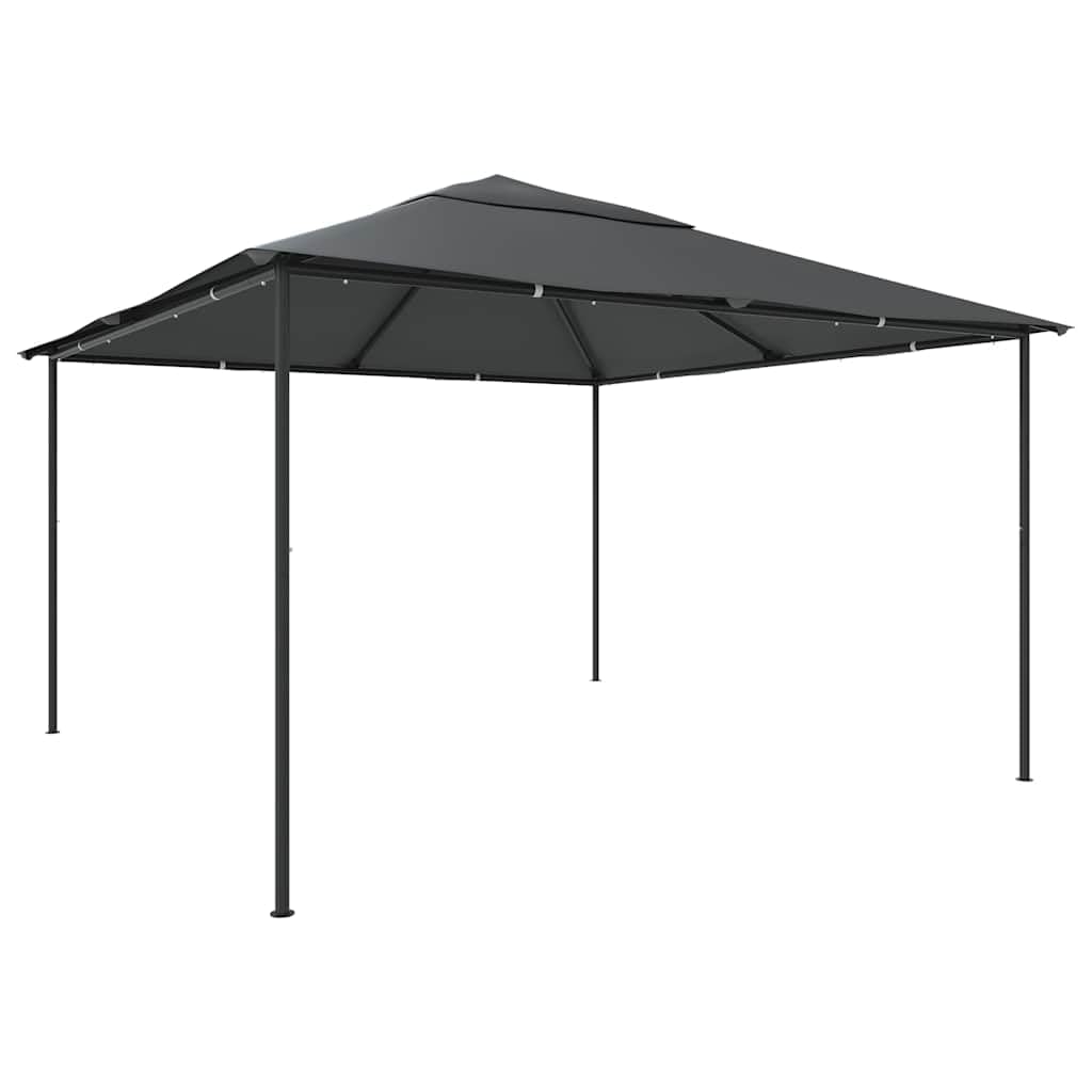Xhnifbn Anthracite Steel Large Foldable Gazebo 13.1x13.1x9.8 ft Outdoor Canopy for Backyard Patio Pergola Style Shelter for Parties Weddings Camping Gatherings