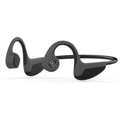 Bone Conduction Headphones Bluetooth 5.0 Open Ear Wireless Titanium HiFi Stereo with Mic Sweatproof Sports Headphones for Running Driving Cycling (Black)