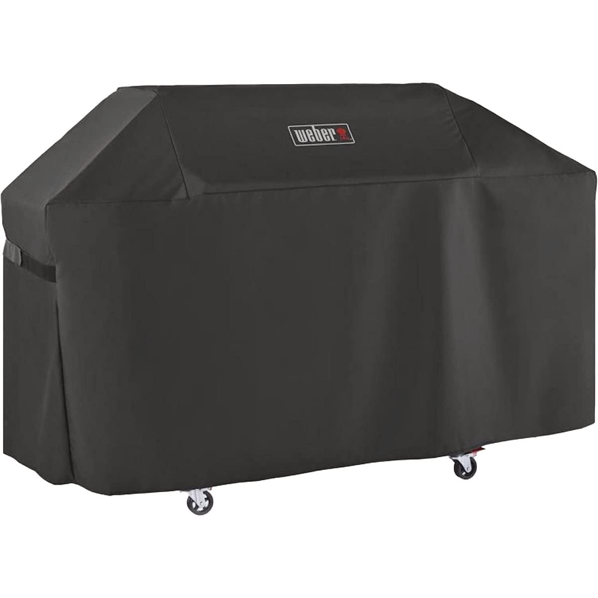 Weber Premium Outdoor Grill Cover – Water‑Resistant, Durable Black Grill Cover Designed for Genesis 400 Series 4‑Burner Gas Grills with Secure Fastening Straps