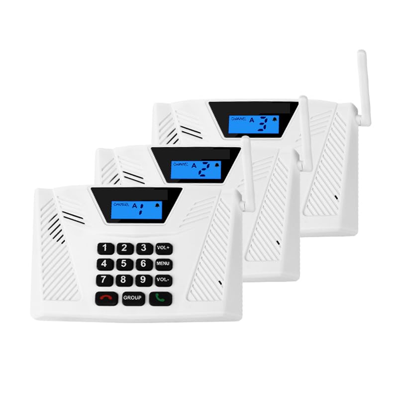 Intercoms Wireless for Home Upgraded, Hands Free Intercom 5300ft, Real-Time Two Way Intercoms for Home with Group Call, Full Duplex Wireless Intercom System for Business Office(4 Pack)