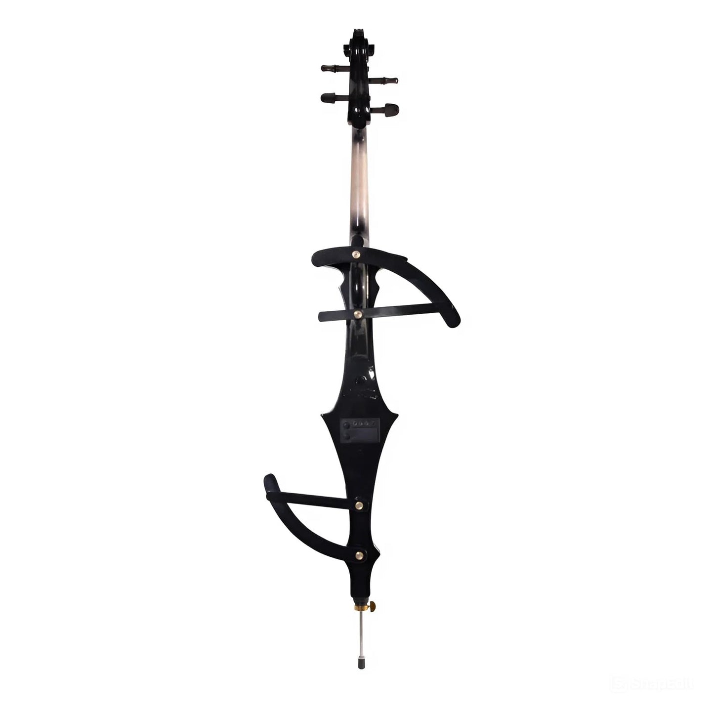 Cecilio CECO-4BK Ebony Electric Silent Metallic Black Cello in Style 4, Size 4/4 (Full Size)