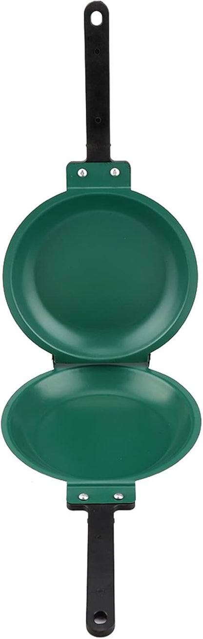 Steel Reversible Non-Stick Pancake Maker Pan, Easy Flip Fry Pan for Fluffy Pancakes, Omelette, Frittata