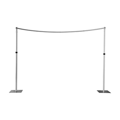 Hecis Pipe and Drape Curved Backdrop Stand, 6-10' Tall x 10' Wide Adjustable Curved Backdrop Kit for Event， Party, Trade Shows and Wedding Decor…