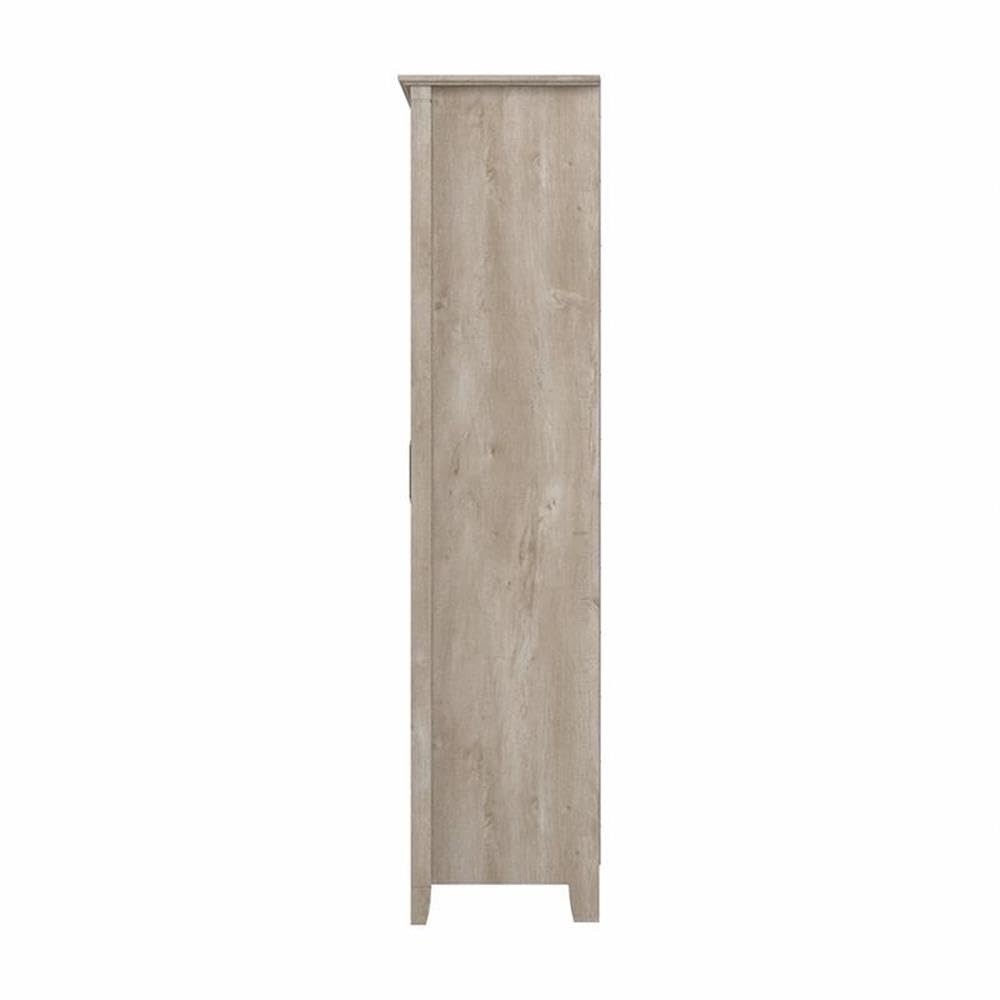 Bush Home Key West Kitchen Pantry Cabinet in Washed Gray