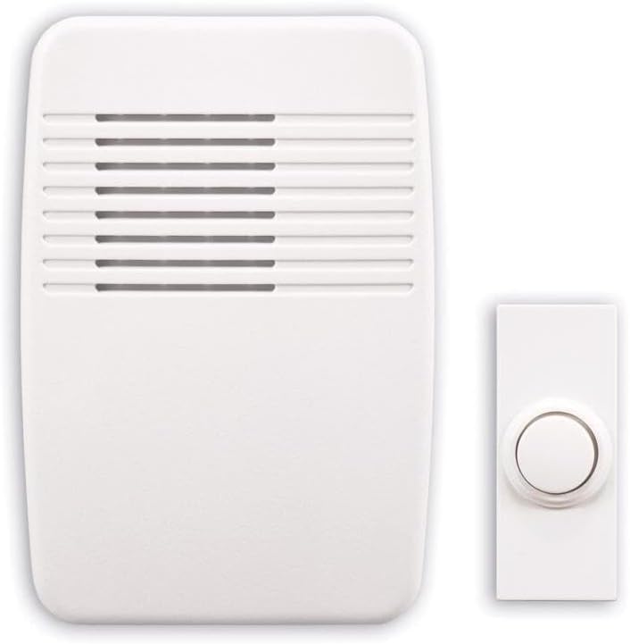 Heath/Zenith SL-7366-02 Wireless Plug-In Door Chime Kit with Molded Plastic Cover, White