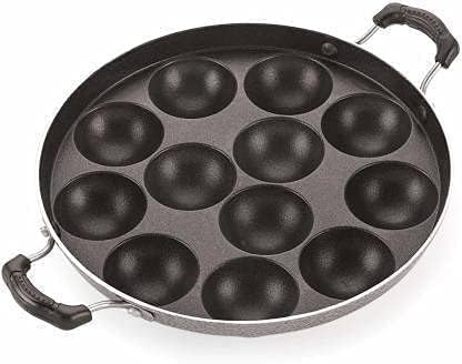 Appam Maker, 12 Cavity Non Stick Appam Pan with Lid