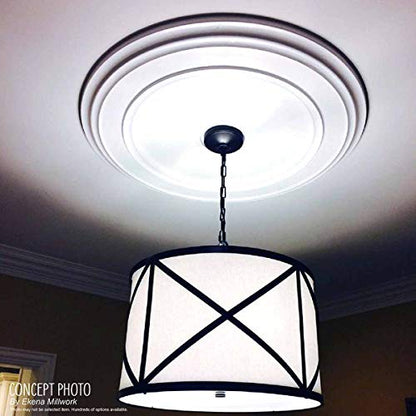 Ekena Millwork CM13OR2 13 1/4"OD x 6 5/8"ID x 1 1/8"P Orrington Ceiling Medallion, Fits Canopies up to 6-5/8", 2 Piece