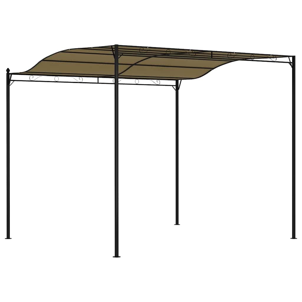 Gazebo Set of 2 Taupe Steel and Polyester, Large Rectangular Outdoor Canopy for Patio, Garden, UV Resistant, Easy Assembly Lawn Structures