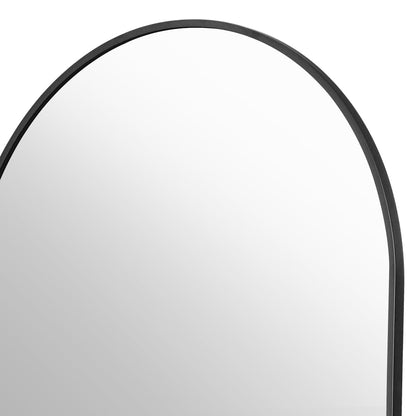 Koonmi 40"x80" Arched Full Length Mirror, Black Large Floor Mirror with Aluminum Alloy Frame, Standing Hanging or Leaning Wall-Mounted Full Body Mirror for Living Room and Bedroom