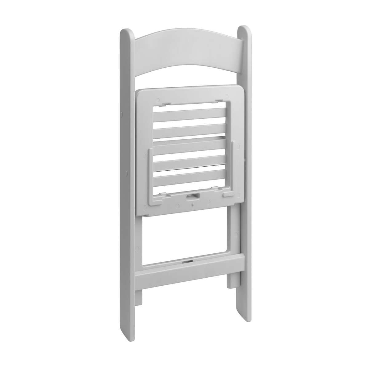 Zedfire Set of 8, Gray Resin Folding Chairs with Slatted Seat, Commercial Event Chairs, Foldable Chair for for Party, Wedding, Picnic, Indoor/Outdoor use