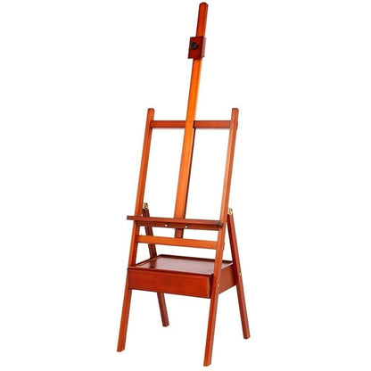 INUUXLG Artist Outdoors Easel Large Storage Drawer Easel H-Frame Beech Wood Easel Multicolor Can Place Canvas Height 100CM B-44 * 43.5 * 153CM