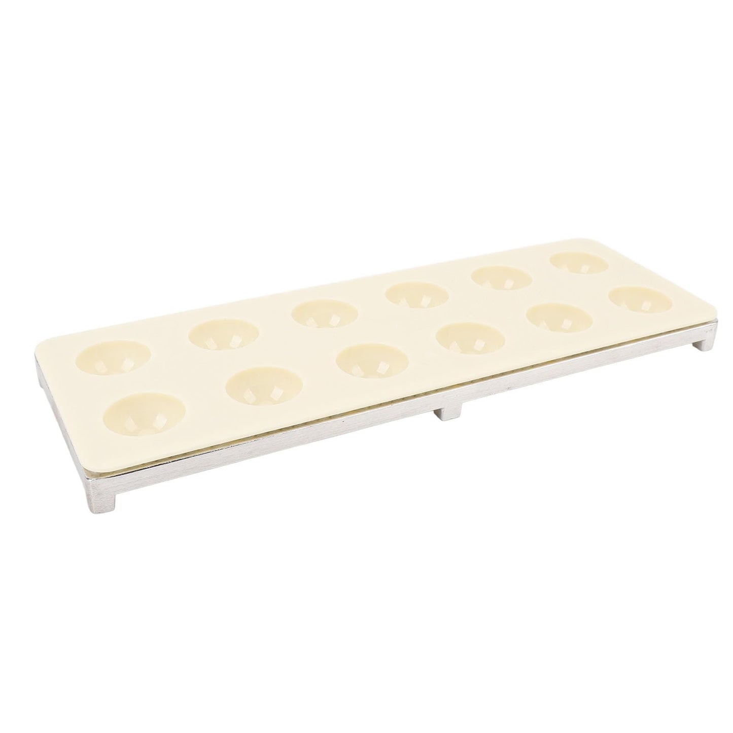 WAHEWUD Ravioli Cutter Aluminum Alloy 12 Cavity Ravioli Mold Set with Solid Wood Rolling Pin Consistent Shape Design Empanada Maker Press for Home Kitchens Tortellini Dough Types