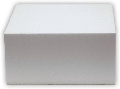 Oasis Supply Dummy Square Cake, 8" x 8" x 3", White
