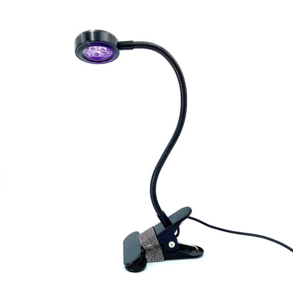 ZOELASS 5W Gooseneck UV Light for Resin Curing, 395-405nm LED UV Curing Lamp with 12" Flexible Arm & Steel Clamp for Resin Molds, Jewelry Making, DIY Crafts, Gel X Nails, Nail Polish