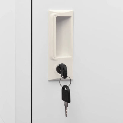 IBUQDDV Industrial Grey Steel Large Locker Cabinet Rectangular Storage for Office, Utility Room, and Sports Changing Rooms with Secure Cam Lock and Keys, Durable Metal Build, Ample