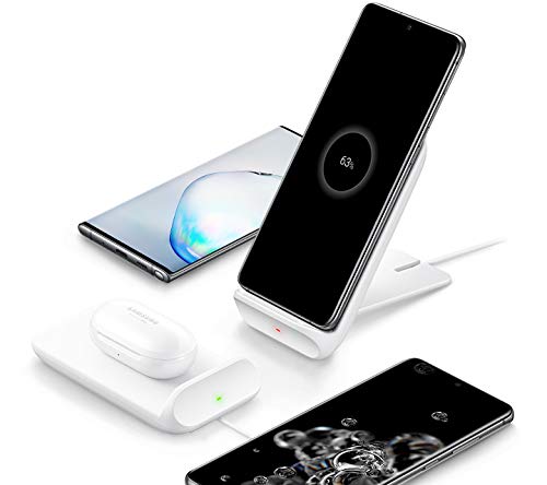 Samsung Electronics Wireless Charger Trio, Qi Compatible - Charge up to 3 Devices at Once - for Galaxy Phones, Buds, Watches, and Apple iPhone Devices, Black (US Version)