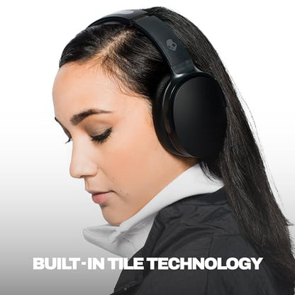 Skullcandy Hesh ANC Wireless Over-Ear Bluetooth Headphones, Active Noise Cancelling, Up to 22 Hrs Battery, Foldable Lightweight Design, Microphone for iPhone Android - True Black