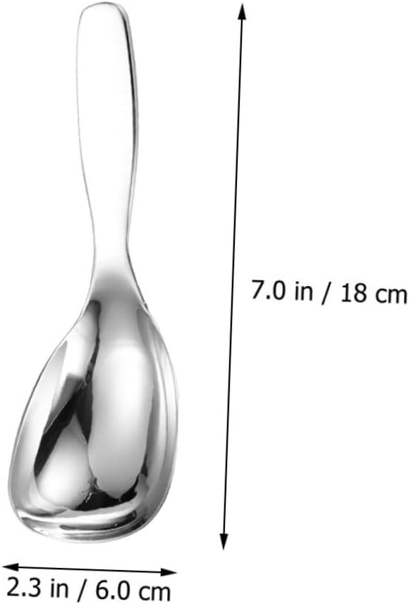 Serving Spoon, Metal Appetizer Spoons, Stainless Steel Serving Utensils, Non Stick Rice Scooper for Food Service