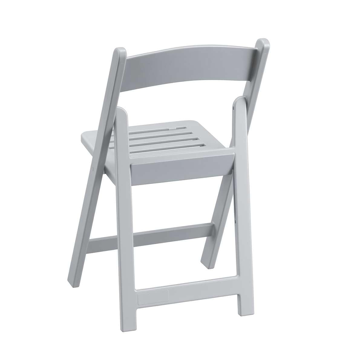 Zedfire Set of 8, Gray Resin Folding Chairs with Slatted Seat, Commercial Event Chairs, Foldable Chair for for Party, Wedding, Picnic, Indoor/Outdoor use