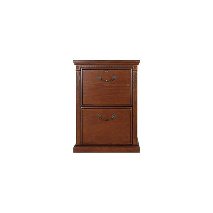 Martin Furniture Huntington Oxford Transitional Wood File Cabinet with 2 Letter-Size File Drawers, Top Drawer Locks, Fully Assembled, in Oak Finish