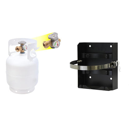 Flame King 5lb Propane Tank with Gauge and Bracket for Grills, BBQs, Camping, Fishing, Outdoor Activities