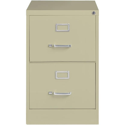 Pemberly Row 26.5" D Metal Vertical Filing Cabinet, Legal Width, 2 Drawer, Putty Finish, Durable Commercial Grade Steel, Lockable Office Storage for Files, Fully Assembled