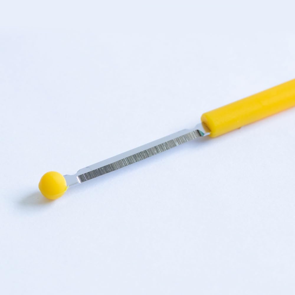 SUNCRAFT Egg Mix Stick, Stainless Steel Blade, Chalazae Removal, Effortless Mixing Kitchen Gadget 9” x 0.4" Made in Japan (Yellow)