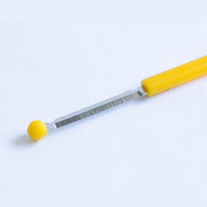 SUNCRAFT Egg Mix Stick, Stainless Steel Blade, Chalazae Removal, Effortless Mixing Kitchen Gadget 9” x 0.4" Made in Japan (Yellow)