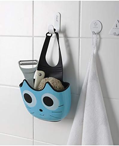 QTMY 2 PACK Cat Sponge Holder Basket with Buckle, Sink Faucet Caddy for Kitchen Bathroom