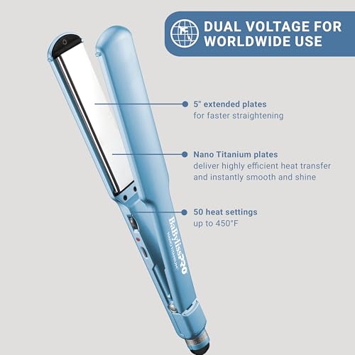 Nano Titanium Ultra-Thin Hair Straightener, Professional Flat Iron For All Hair Types