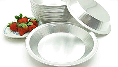 Handi-Foil Heavy Duty 9" Smooth-Wall Aluminum Pie Pan Plate - Pack of 25