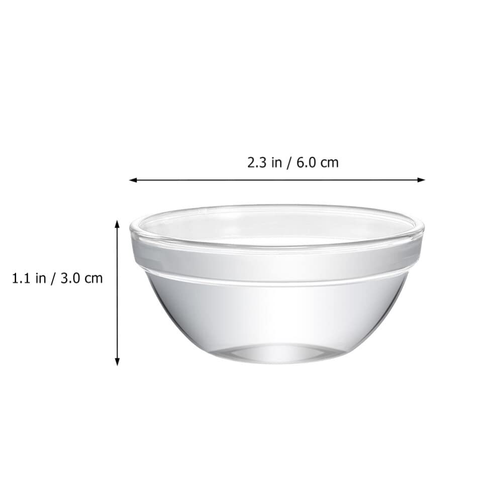 Small Prep Mixing Bowls: 2.3x1.1Inch Mini Prep Bowls Stackable Glass Serving Bowls for Kitchen Prep - Dessert - Dips - Salad - Candy Dishes
