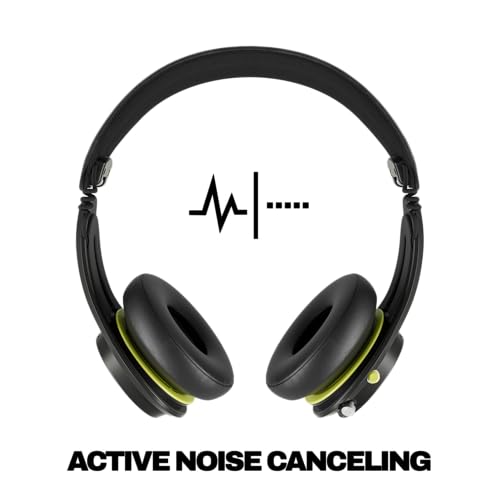 Skullcandy Icon ANC Wireless On-Ear Bluetooth Headphones, Active Noise Cancelling, 60 Hours Battery, Sweat Water Resistant, Foldable Durable Travel Ready, Microphone for iPhone Android - True Black
