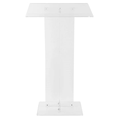 KrrNFYSG Acrylic Podium Stand 43.31 in Pulpit Desk Clear Lectern for Churches Floor-Standing Hostess Stand Portable Reception Podiums Table