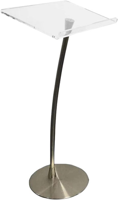 DHXIAMZ Acrylic Podium Lectern Stand - Adjustable Floor Lectern for School, Church, Conference, Stage & Office - Multi-Purpose Standing Desk with Professional Design