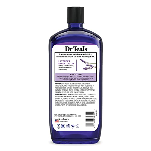 Dr Teal's Foaming Bath with Pure Epsom Salt, Relax & Relief with Eucalyptus & Spearmint, 34 fl oz (Pack of 2)