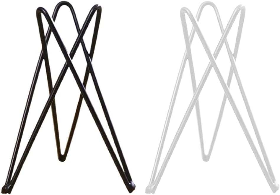 White Metal Air Plant Holder, Geometric Iron Tillandsia Stand, Art Display Home Garden Ornaments for Plant