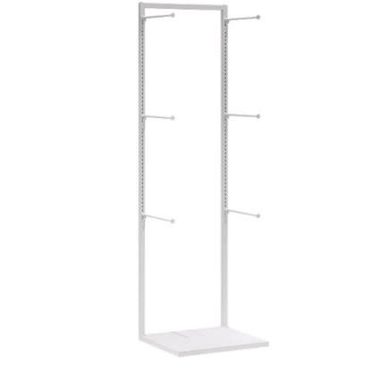 Metals Underwear Display Stand, Clothing Store Boutiques Lingerie Garment Rack, Commercial Retail Shelves, for Lingerie Socks Bra Panties Scarves, 3 Tier(White,40 * 40 * 135cm)