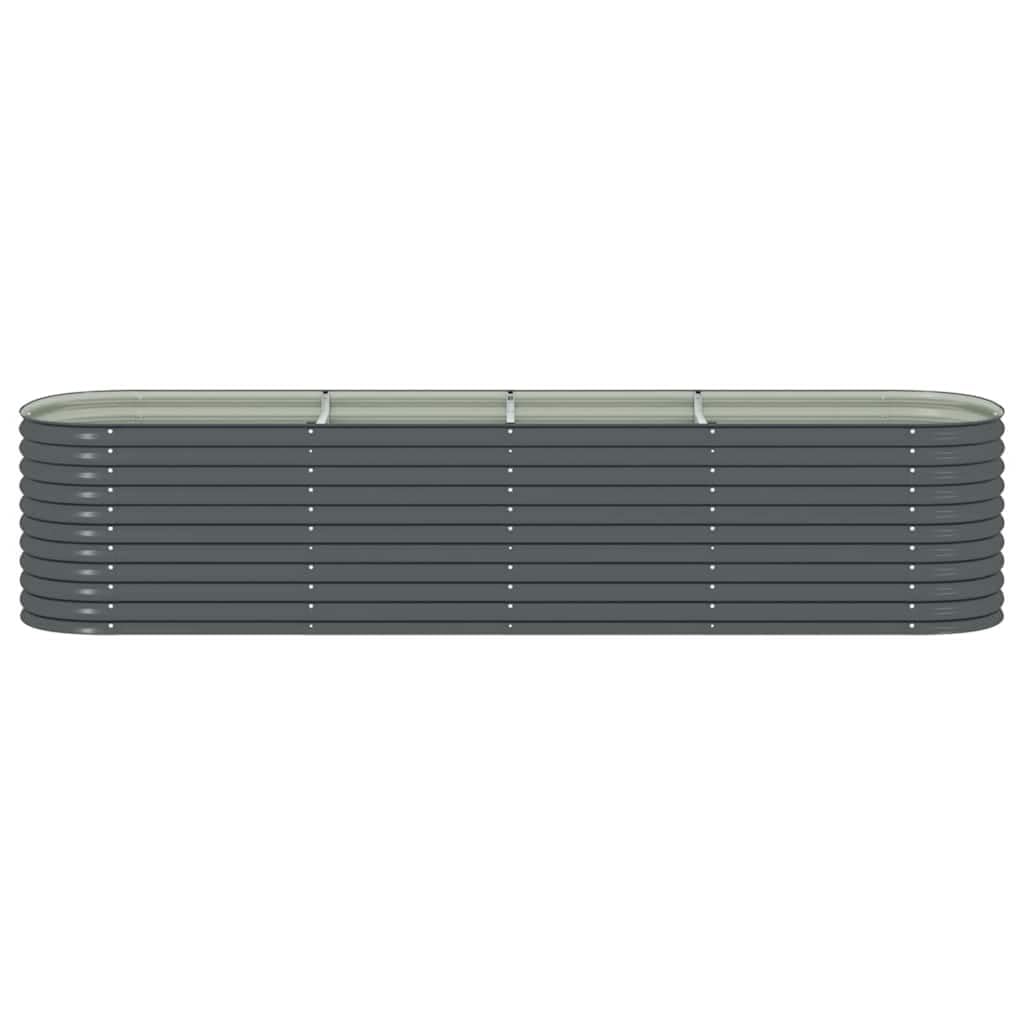 Mhdvray Galvanized Raised Garden Bed 157.5 x 31.5 x 31.9 in, Grey Metal Planter for Patio, Balcony & Backyard, Large Outdoor Box for Vegetables, Herbs & Flowers
