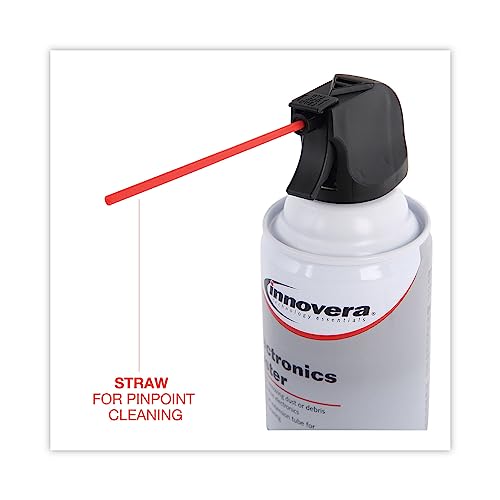 Innovera Compressed Air Duster Cleaner, 10 oz Can, 6/Pack