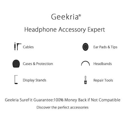 Geekria Replacement Ear Pads for Bose QuietComfort QC1 Headphones Ear Cushions, Repair Parts (Black)