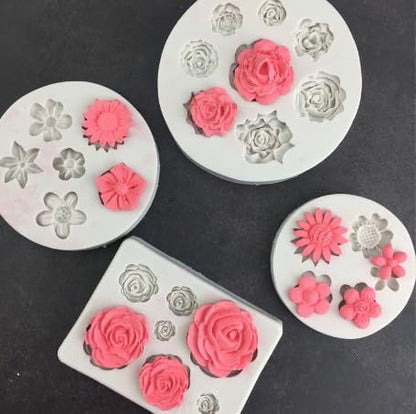 1Pc 3D Mini Daisy Flower Molds - Silicone Resin Fondant Mold for Cake Decorating and Candy Making