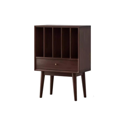YGwnjqr Cd Rack Vinyl Record Cabinet with Drawers Large Capacity Living Room Cd Magazine Storage Rack,