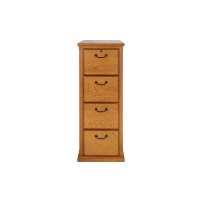 BOWERY HILL Transitional 24.5" D Wood Filing Cabinet with Legal-Sized 4 File Drawers, Lockable Top Drawer, for Small Office or Home Office in Natural Finish