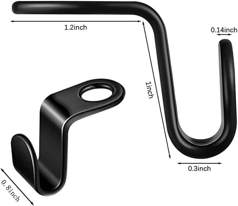 Clothes Hanger Connector Hooks, 120PCS Mini Cascading Hanger Hooks, 20lbs Space Saving Closet Organizer (Black)