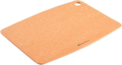 Restaurantware Nature Tek Double-Sided Cutting Board, 14.5 x 10.8 Inch, Durable Kraft Wood Fiber Dishwashable Board