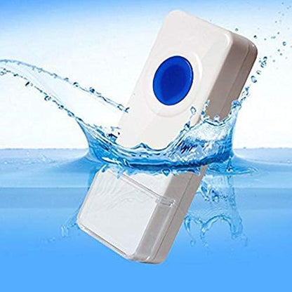 SadoTech Wireless Doorbell for Home - Battery Operated, 1000 Feet, Waterproof Door Bell w/LED Flash, 1 push button + 1 receiver, Waterproof White