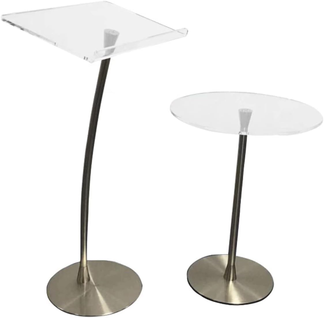 DHXIAMZ Acrylic Podium Lectern Stand - Adjustable Floor Lectern for School, Church, Conference, Stage & Office - Multi-Purpose Standing Desk with Professional Design